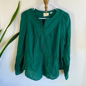 Anthropologie maeve button down top long sleeve